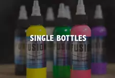 FUSION Tattoo Inks Individual Single Bottles 1/2 oz Size Select Colors AUTHENTIC