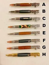 x2 Metal Bullet Pen Bolt Action Style Heavy Duty Writing Pen Novelty Handcrafted