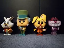 Lot of 4-Funko pop, Chesire cat, March hare, Mad hatter, white rabbit