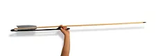 Carbonized looped Nanticoke Atlatl with one 5' dart