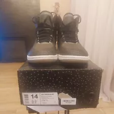 NIKE AIR JORDAN 4LAB1 BLACK-REFLECT SILVER-WHITE SZ 14 [677690-012]