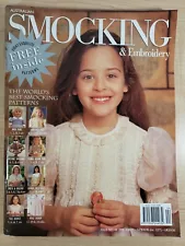 Australian Smocking & Embroidery 1998 Issue 44 Heirloom Sewing Inserts Intact