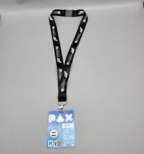 2017 PAX West Attendance Badge & Forza Motorsport 7 Lanyard Blue Black Authentic