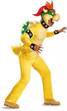 Licensed Nintendo Super Mario Brothers Bowser Deluxe Adult Men Halloween Costume