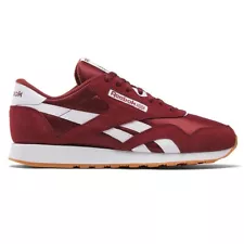 Reebok Classic Nylon Men’s Sneaker Running Shoe Maroon Athletic Trainers #5110