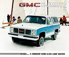 1985 GMC K-Jimmy 4 X 4 Sierra Sierra Classic Dealer Sales Brochure - Mint!