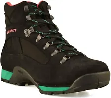 Dolomite Mens HAWK PRO Casual Travel Work Black Green Leather Nubuk Boots