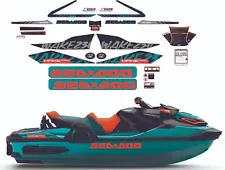 SEADOO WAKE 230 PRO 2018 Graphics / Decal / Sticker Kit teal