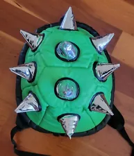 BIOWORLD Bio-Dome GreenSilver Spiked Shell Bowser 3DBackpack Super Mario Koopa