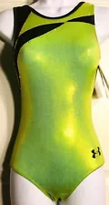 UNDER ARMOUR GK DEVOTION LIME GYMNASTICS DANCE TANK LEOTARD AS