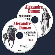 Alexandre Dumas Audio Books Collection on 2 Data DVD’s Unabridged English 9 Audi