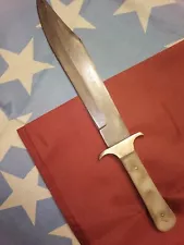 "AMERICAN BOWIE" 14 INCHES BONE HANDLED MARKED J ROGERS AND SONS $SALE$ 125.00$