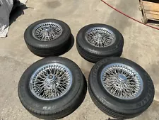 JAGUAR XJ6 XJS XJ12 XJC6 XJV12 SET 4 DAYTON 15" X 6" WIRE WHEELS RIMS ONLY