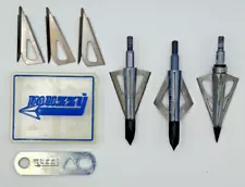 Lot of Muzzy 125 Grain Broadheads & 3 Blade Replacement Blades & Multi - Tool