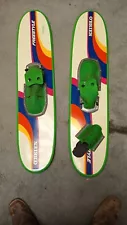 O'Brien International 42" Green Blue Water Skis Demonstrator Vintage 70s 80s