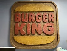 Vintage Burger King Sign 4’x4’