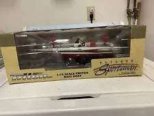 Ertl 1/18 Triton Bass boat & trailer red & white NIB