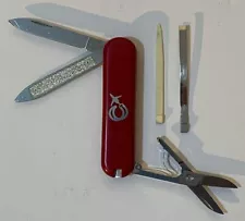 Victorinox Bijou Swiss Army Knife Multitool Red w Jet Plane Graphic Discontinued