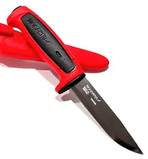 MORA SWEDEN MORAKNIV MILITARY BLACK/RED BASIC 511 CARBON STEEL TACTICAL KNIFE