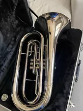 Advanced Monel Pistons Marching Baritone Key of Bb w/ Case Nickel Finish