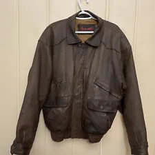 Vintage A-2 WW 2 replica Bomber Jacket Leather Size Large