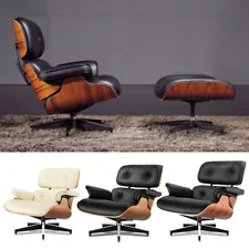 2023 Tall Eams Lounge Chair And Ottoman Genuine Leather Armchair Walnut Rosewood