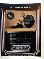 Vintage 1977 Sexy pro trac tires auto parts original color ad SM032