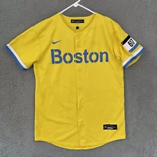 Boston Red Sox City Connect Jersey Boys L 14/16 Yellow Justin Turner MLB Sport