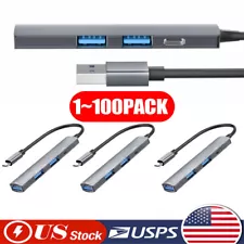 USB C Hub 4 Ports Type C to USB 3.0 Hub Adapter For MacBook Pro Mac Samsung Lot