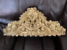 Victorian style Gold Wall Bed Crown 29”x9”