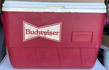 Vintage Budweiser Beer Igloo Cooler Red Bow tie Chest