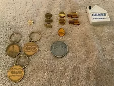 14 Sears Pins, Keychains, Challenge Coin Assortment