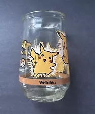 Vintage Pokemon Welch's Jelly Jam Jar Pikachu #25 Nintendo Collectible Glass