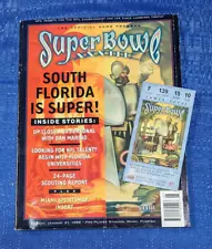 NFL Super Bowl XXXIII ticket, program .