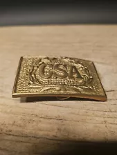 Antique Style Military Civil War CSA Brass Belt Buckle