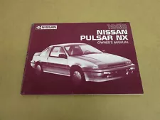 1988 Nissan Pulsar NX owners manual ORIGINAL literature guide book (For: Nissan Pulsar NX)