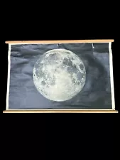 New ListingVintage Classroom The Moon 15 Days Poster Astro Murals 1958