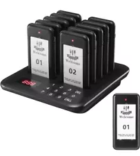 Restaurant Wireless Guest Paging System 10 Beepers Queuing Calling Pager Food