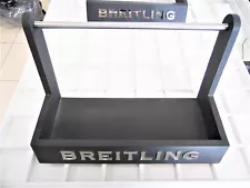 BREITLING Swiss Made RARE Counter Desk Sales Heavy Metal Cataloge Holder Stand