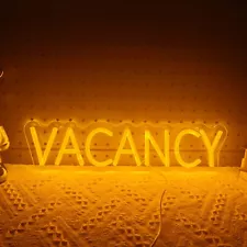 VACANCY neon lights are used for wall decoration, bedroom LED business signs