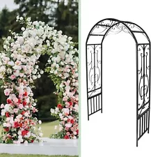 Arch Garden Arbor Curved GardenTrellis for Climbing Plants Outdoor Ceremony