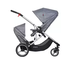 Phil & Teds New Voyager Stroller & Double Kit Grey Marl Brand New!! Open Box