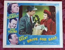 BRIDE FOR SALE CLAUDETTE COLBERT ROBERT YOUNG 1949 Orig Lobby Card