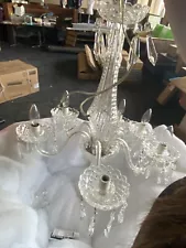 Vintage Waterford Crystal 6 Arm Chandelier