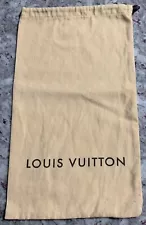 LOUIS VUITTON Storage Cloth Drawstring Dust Bag - 15" by 9" Beige Color