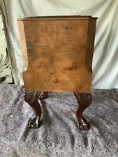 Antique wooden ice chest cooler box wine cooling box cellarette lined minibar