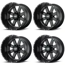 Set 4 Moto Metal MO962 20x12 5x5.5 5x150 Gloss Black Milled Wheels 20" -44mm