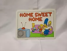 1990 The Simpsons Family Portrait Couch Home Sweet Home Wall Hanging Sign