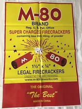 M-80 Brand Super Charged Firecrackers 23 X 33” Poster