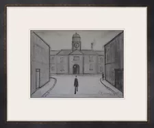 Antique Drawing Northern Mid 20th Century Art Signed and dated L S Lowry 1963